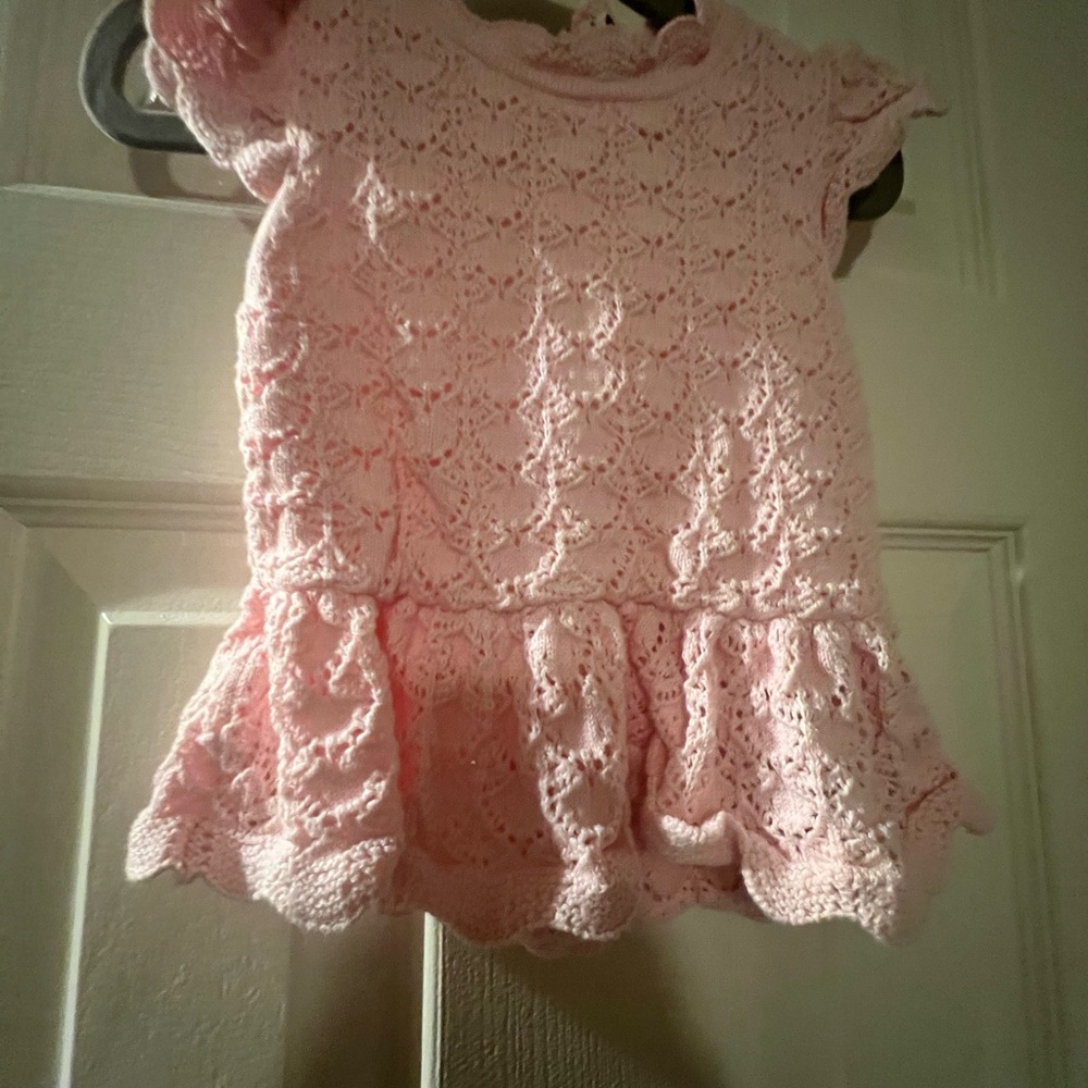 Janie and Jack Soft Pink Lace Top